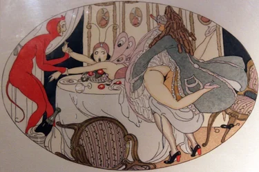 Series of watercolours published in 1925 under the title The Delights of Eros in Erotopolis Paris